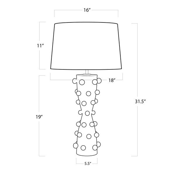 Pom Pom Ceramic Table Lamp